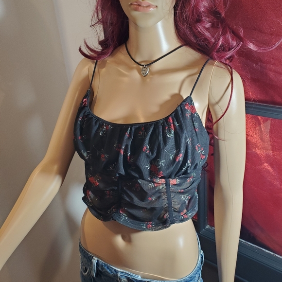 Garage Floral Sheer Cami - Picture 2 of 6